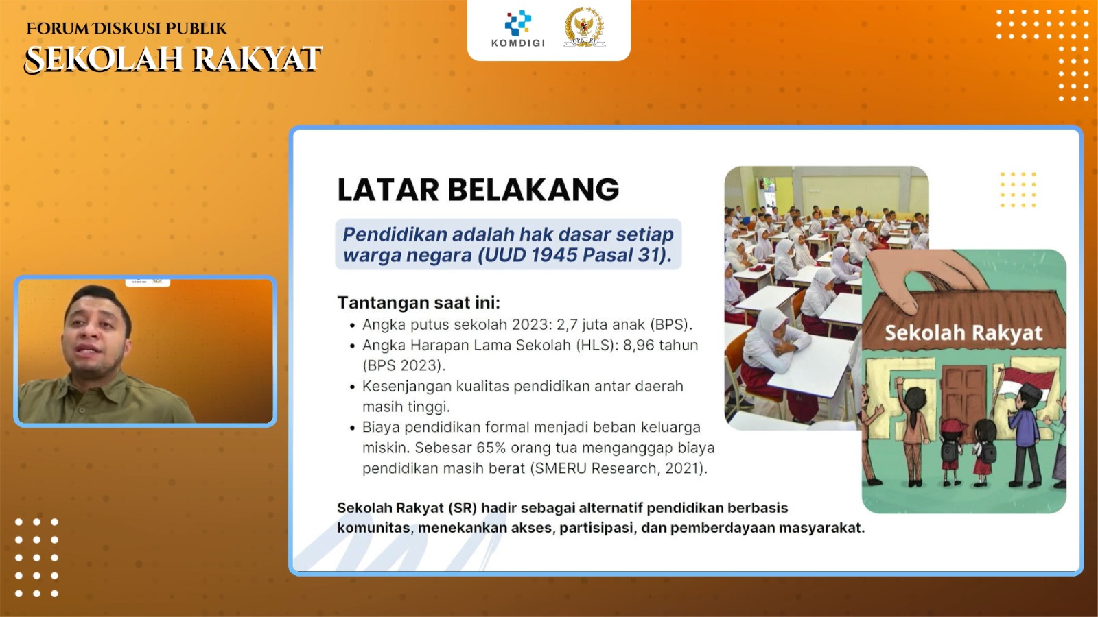 Habib Idrus Tegaskan: Sekolah Rakyat Bisa Jadi Laboratorium Demokrasi Generasi Muda